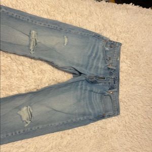 Levi’s Premium Hi-Ball, Light colored with rips